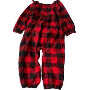 Baby Gap Plaid Red and Black One Piece